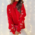R&B | Weihnachtlicher Strickpullover Mit Fröhlichem Motiv