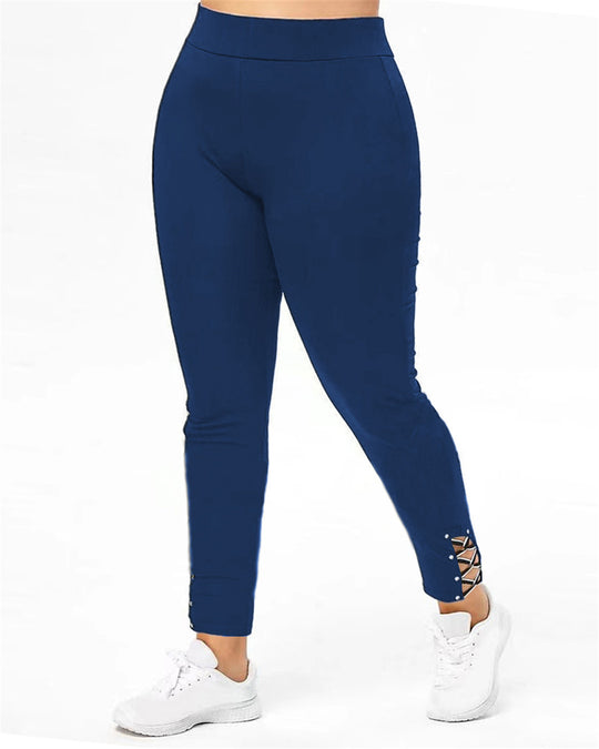 Damen Sportleggings mit dekorativen Schnürdetails R&B