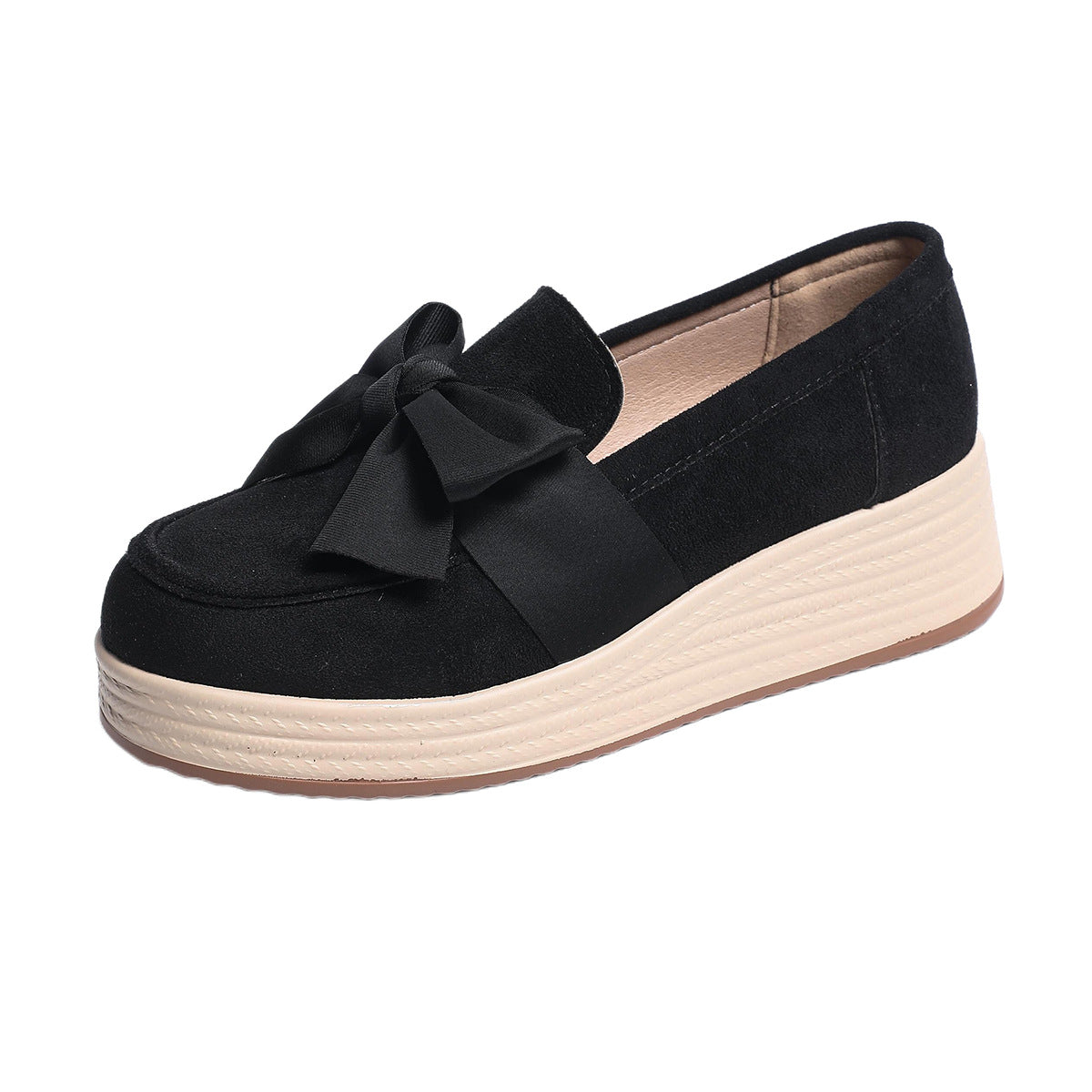 Damen Mokassin-Schuhe mit dekorativem Schleifenakzent und leichtem Wedge-Design R&B