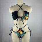 Damen Bikiniset mit floralem Design und verstellbaren Trägern R&B
