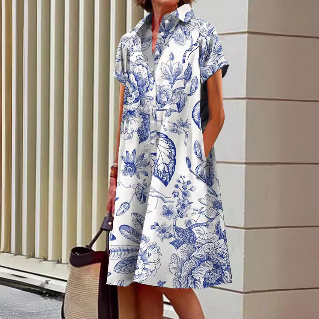 Damen Hemdblusen Kleid R&B