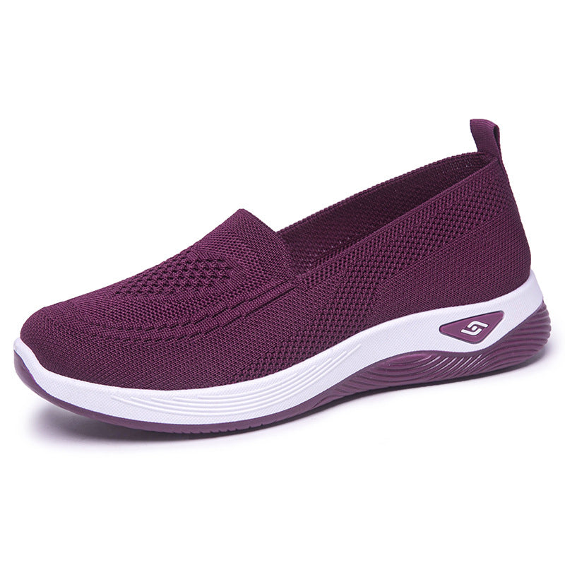 Damen Hochwertige Slip-On Freizeitschuhe mit atmungsaktiver Strickoberfläche R&B