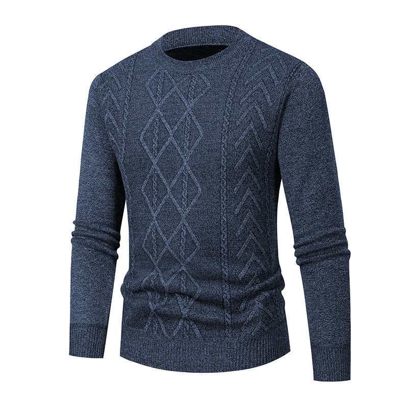 Herren Pullover mit strukturiertem Zopfmuster