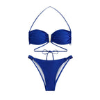 Damen Triangel-Bikini mit raffinierten Details und verstellbaren Trägern