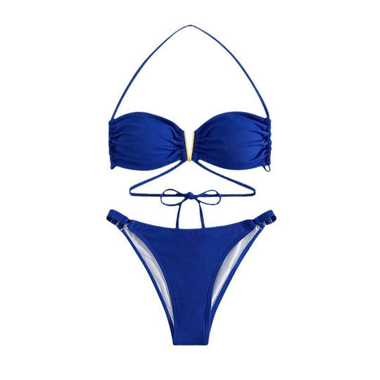 Damen Triangel-Bikini mit raffinierten Details und verstellbaren Trägern R&B