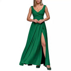 Damen Maxi-Kleid mit elegantem Wickeldesign