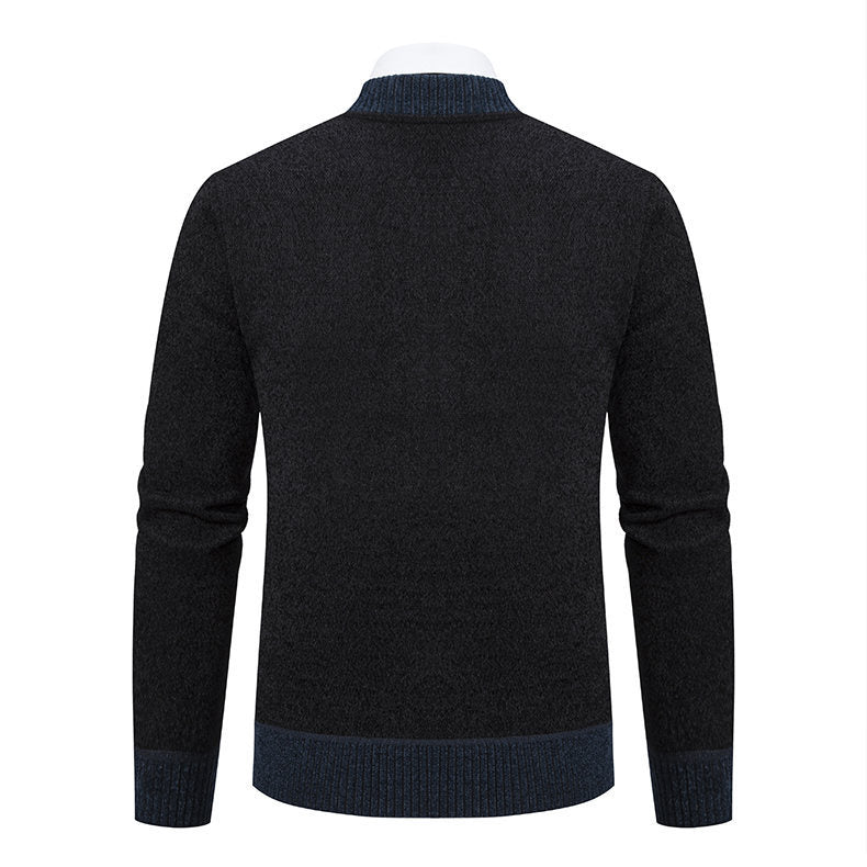Herren sportive Strickjacke mit Reißverschluss und stilvollem Detail R&B
