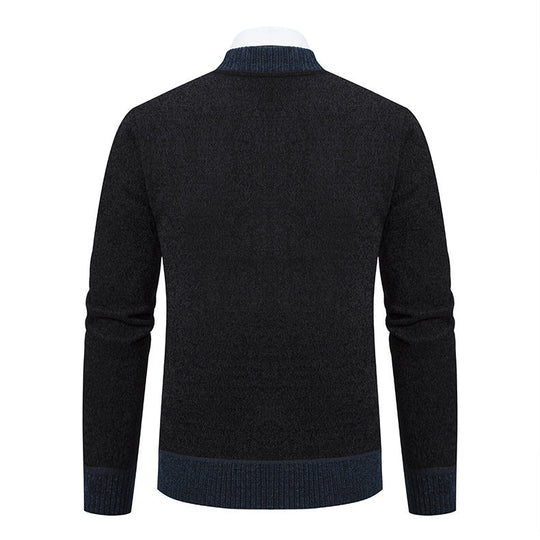 Herren sportive Strickjacke mit Reißverschluss und stilvollem Detail R&B