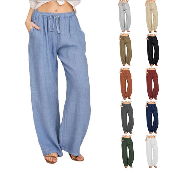 Damen bequeme Leinenhose R&B