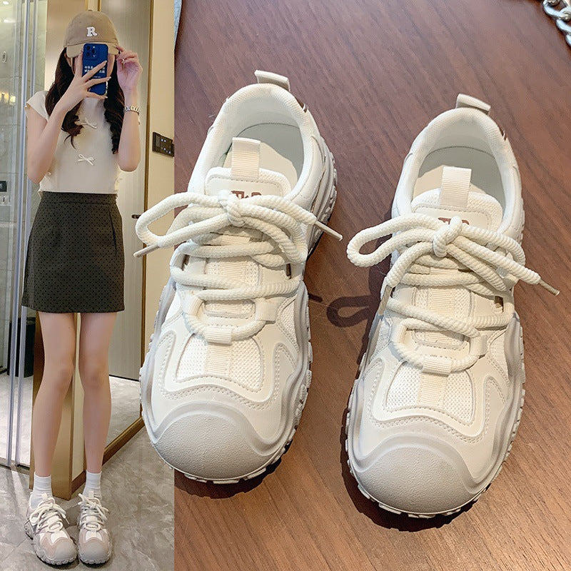 Damen Sportliche Chunky Sneakers mit atmungsaktiver Mesh-Oberfläche und rutschfester Sohle R&B