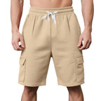 Herren nan elastische Cargo-Bermuda mit Kordelzug und Mehrfachtaschen R&B