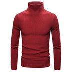 Herren hochwertiger Rollkragenpullover aus feinem Rippstrick R&B