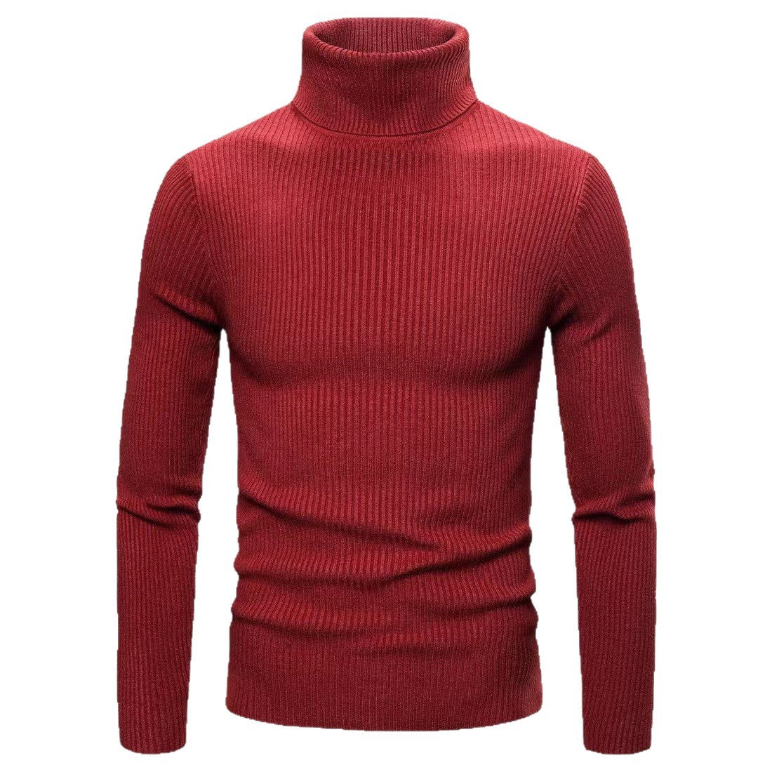 Herren hochwertiger Rollkragenpullover aus feinem Rippstrick R&B