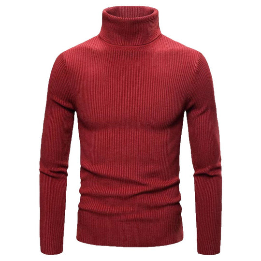 Herren hochwertiger Rollkragenpullover aus feinem Rippstrick R&B