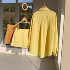 Damen lässiges Kurzarmhemd und Shorts Set R&B