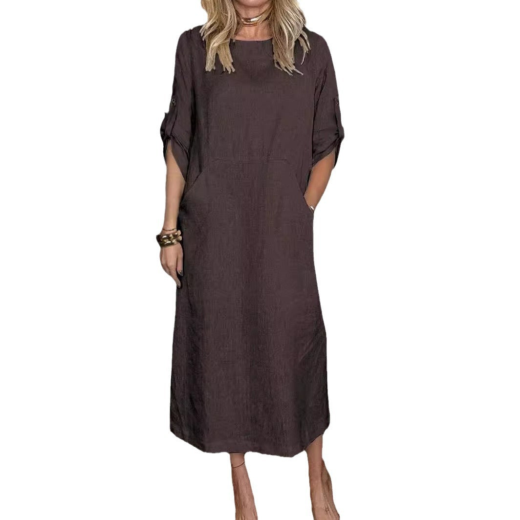 Damen Leichte Sommerkleid R&B