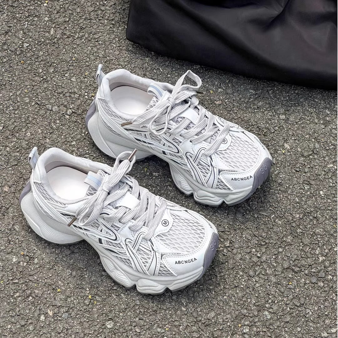 Damen Sportliche Casual Sneakers mit atmungsaktivem Obermaterial und dämpfender Sohle R&B