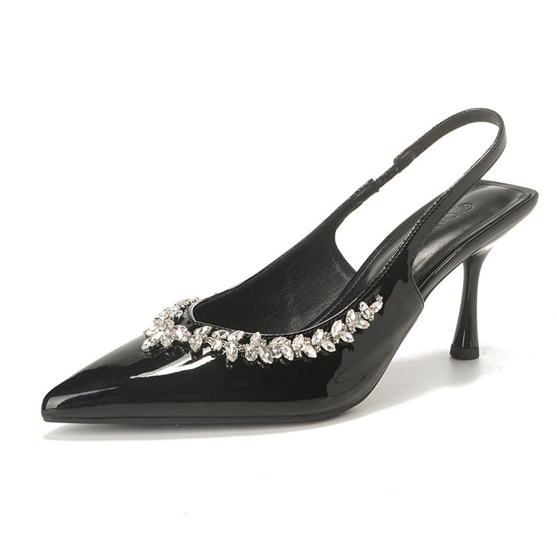 Damen Slingback-Pumps mit funkelnden Strassdetails und elegantem Design