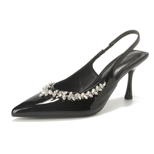 Damen Slingback-Pumps mit funkelnden Strassdetails und elegantem Design R&B