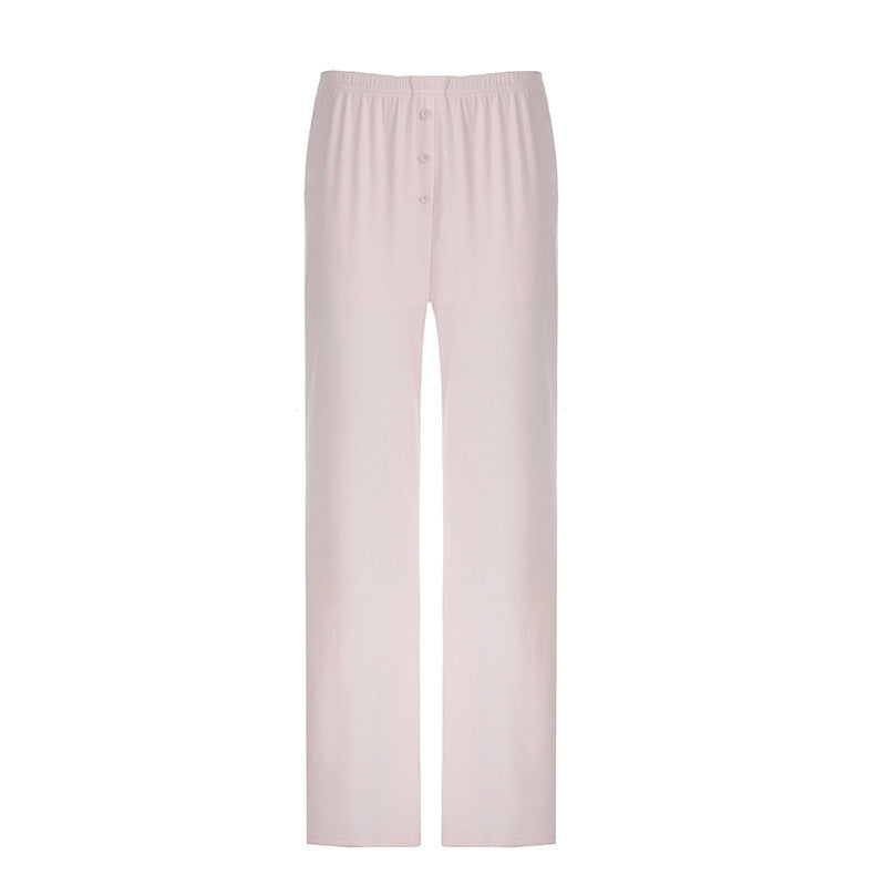 Damen Langarm-Crop-Top mit Knopfleiste und weichem Material R&B