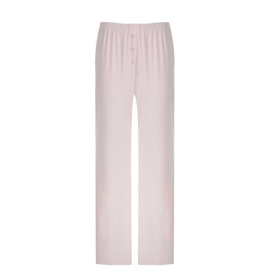 Damen Langarm-Crop-Top mit Knopfleiste und weichem Material R&B