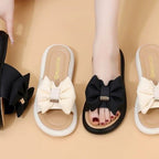 Damen Badesandalen mit dekorativem Schleifendesign und bequemer Sohle R&B