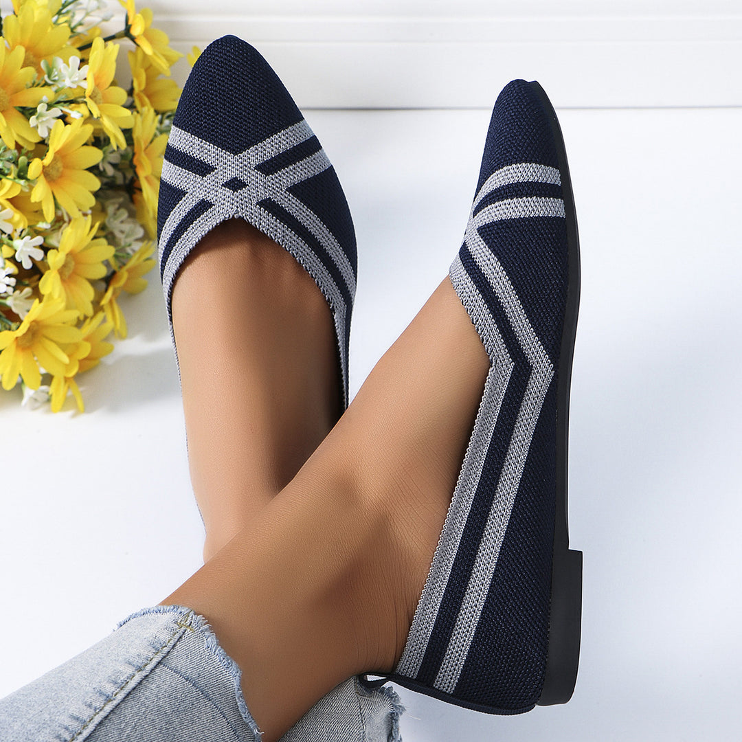 Damen modische Ballerinas mit atmungsaktiver Netzstruktur R&B
