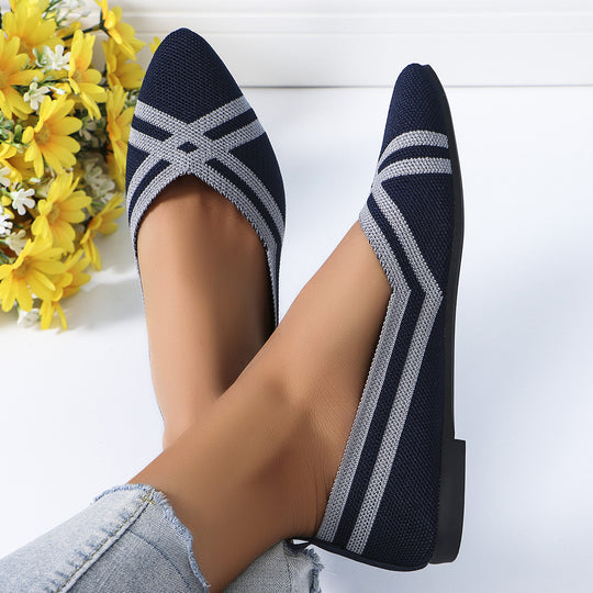 Damen modische Ballerinas mit atmungsaktiver Netzstruktur R&B