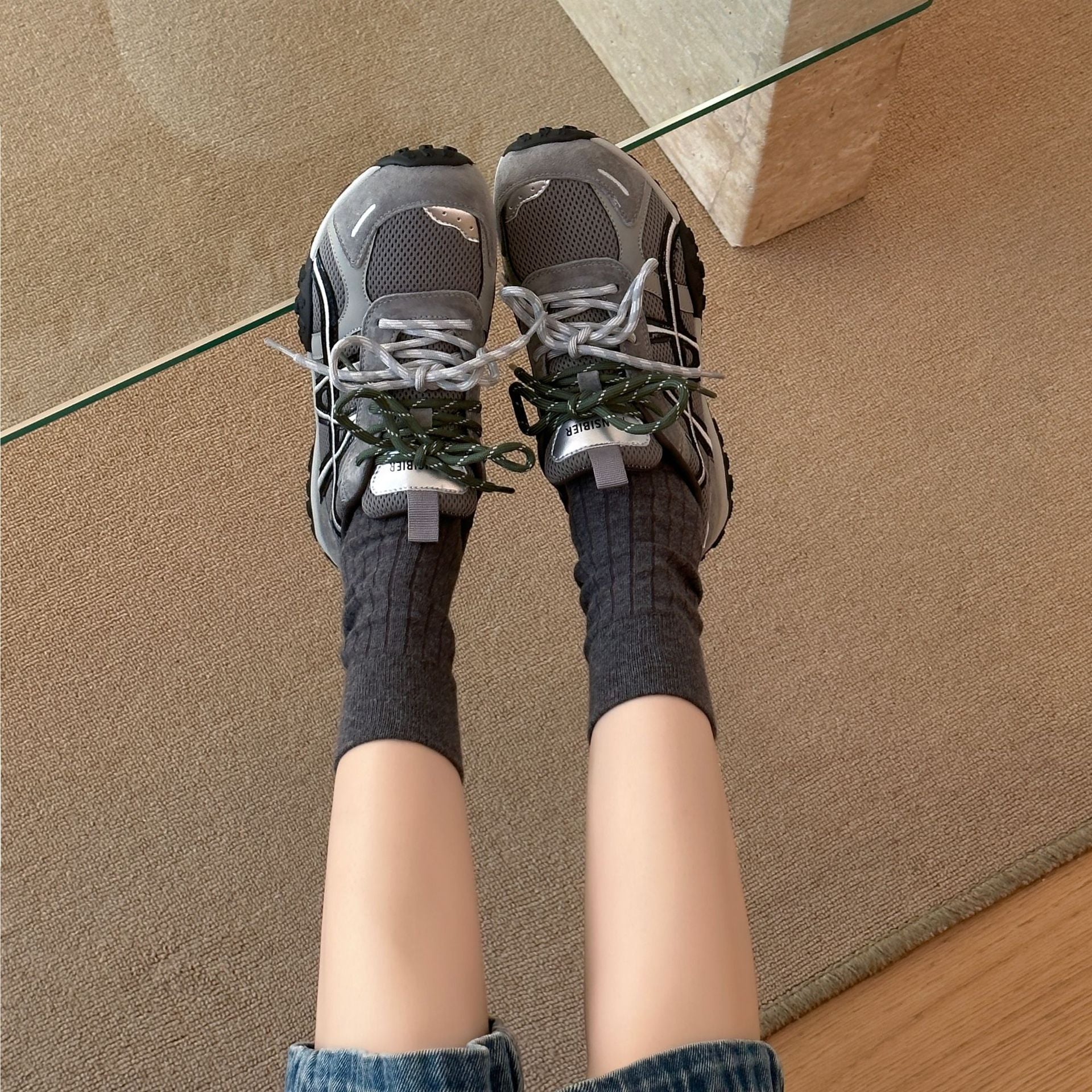 Damen Sportliche Trail Sneakers mit atmungsaktiver Mesh-Oberfläche und rutschfester Sohle