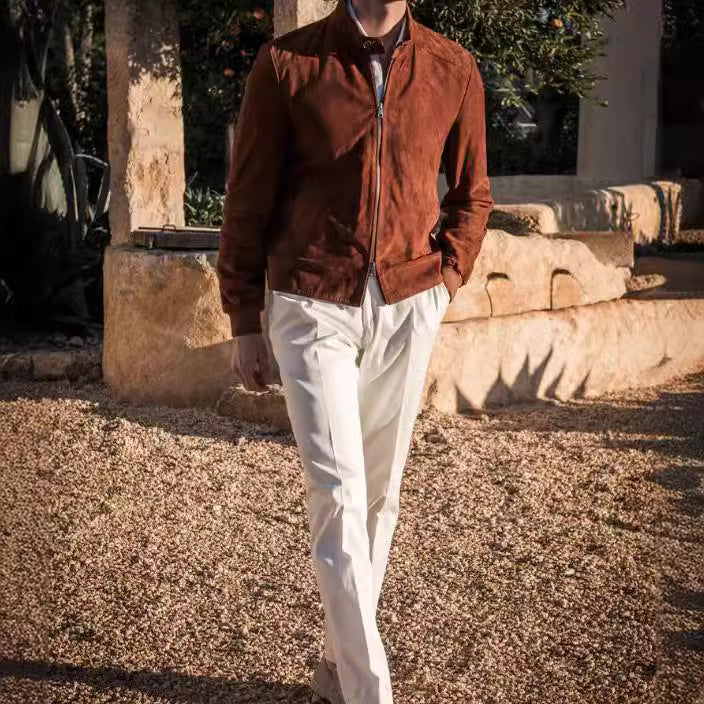 Herren luxuriöse Wildlederjacke R&B