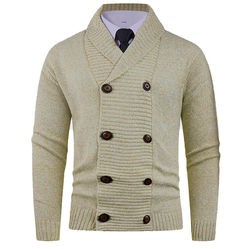 Herren Strickjacke mit doppelter Knopfleiste und feiner Struktur R&B