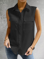 Damen ärmelloses Hemblusenshirt R&B