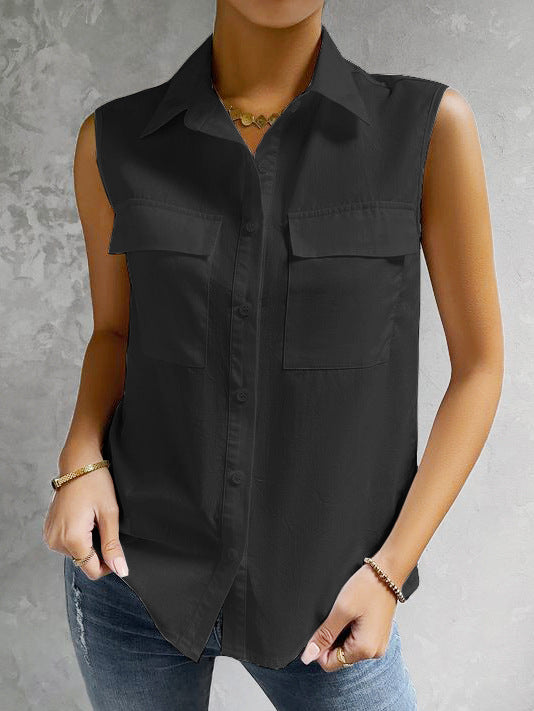Damen ärmelloses Hemblusenshirt R&B