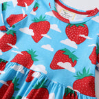 Mädchen Sommerkleid mit fröhlichem Erdbeer-Print R&B