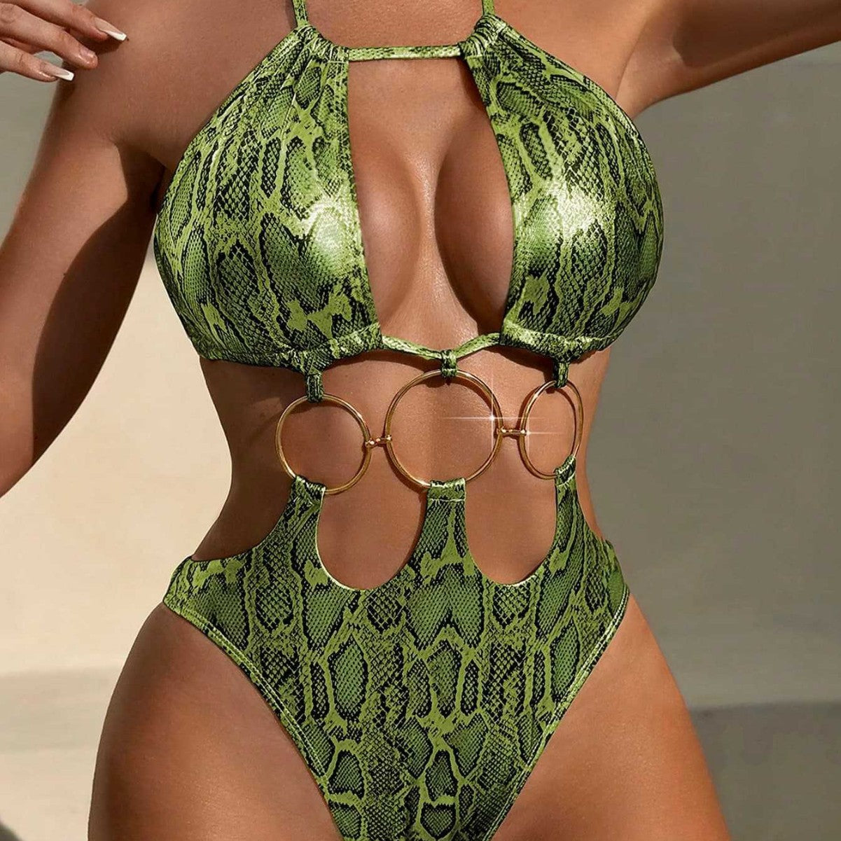 Damen Badeanzug mit aufregendem Schlitz-Design R&B