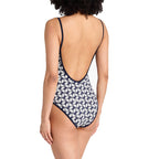 Damen Einteiliger Badeanzug mit modernem geometrischen Design R&B