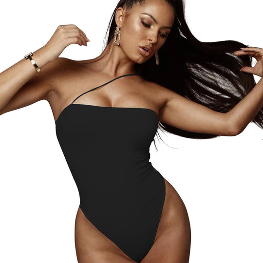 Damen Einseitiger Badeanzug mit figurbetonender Silhouette R&B