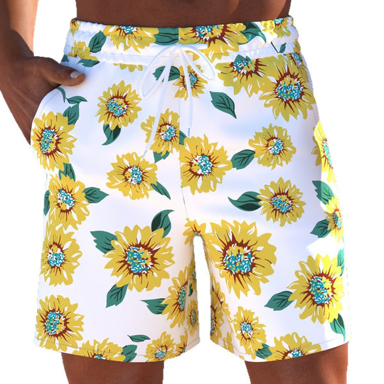 Herren Badeshorts mit modernem Streifen-Design und elastischem Bund R&B