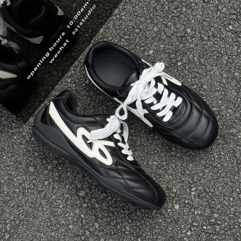Damen sportliche Freizeitschuhe mit glattem Obermaterial und sportlichem Design R&B