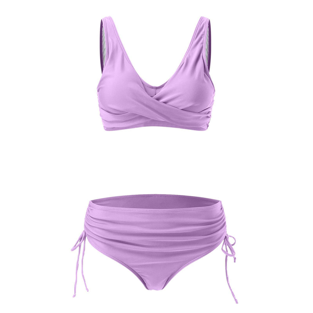 Damen Hochwertiges Wickel-Bikini-Set mit regulierbarem Höschen R&B