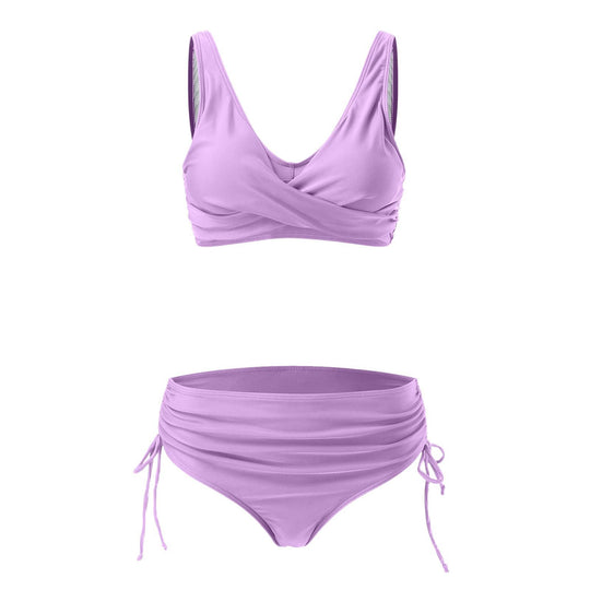Damen Hochwertiges Wickel-Bikini-Set mit regulierbarem Höschen R&B
