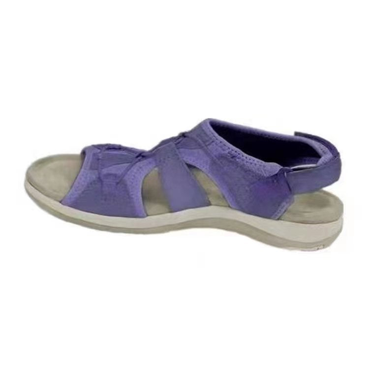 Damen Bequeme Sandalen mit ergonomischem Fußbett und verstellbaren Riemen R&B