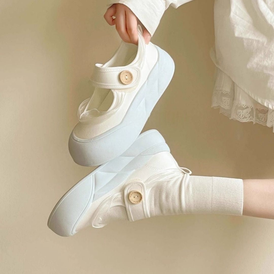 Damen bequeme Sneaker mit verstellbarem Klettverschluss und elastischem Obermaterial R&B