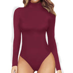 Damen Langärmliger Rollkragenbody R&B