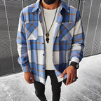 Herren Karierte Flanell Hemdjacke R&B