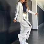 Damen Sportliches Blazer- und Hosen-Set R&B