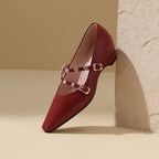 Damen elegante Slingback-Pumps mit funkelndem Riemen