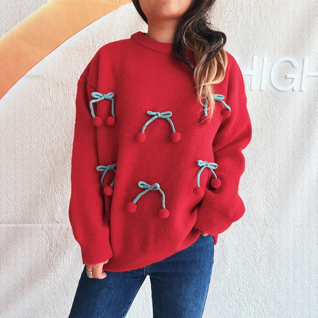 Damen Kuscheliger Pullover mit verspielten Quasten R&B