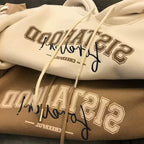 Damen Hoodie mit kreativem Schriftzug und lässigem Oversized-Schnitt