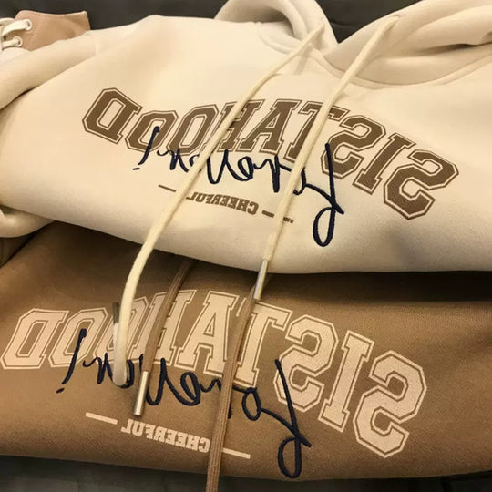 Damen Hoodie mit kreativem Schriftzug und lässigem Oversized-Schnitt